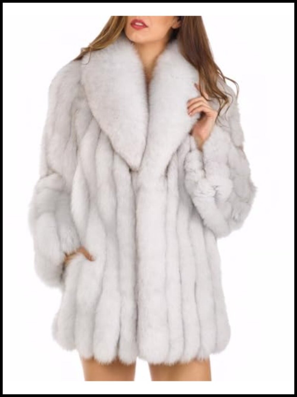 Women's Faux Fur Coat Winter Warm Fluffy Parka Jacket Thick Plus Size Outerwear